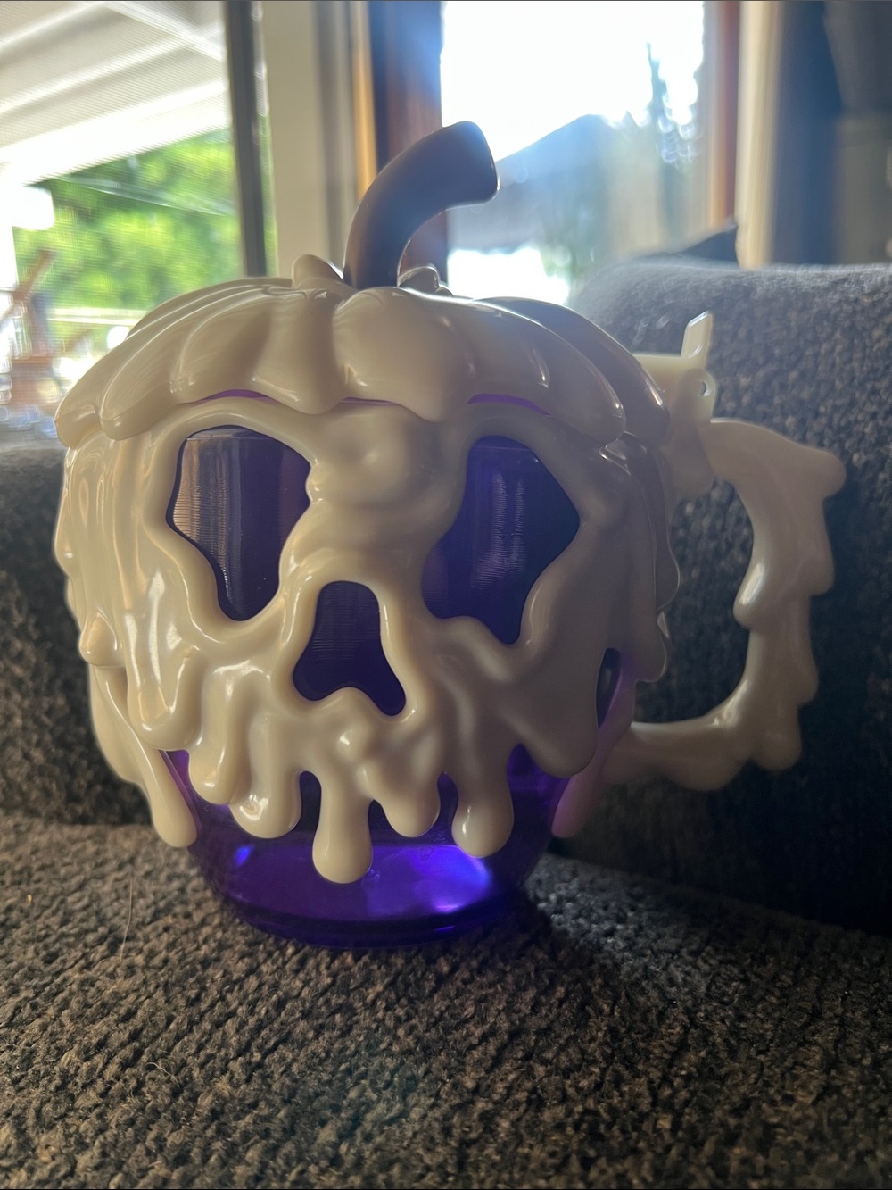 Disney Parks Snow White Evil Queen PURPLE Poison Apple Stein Mug Cup Glows